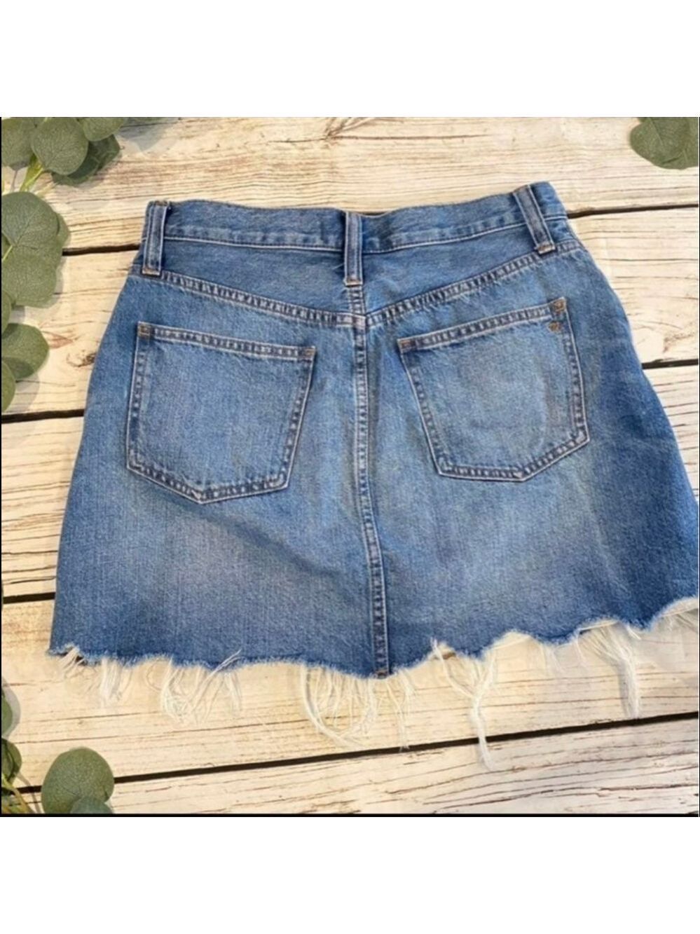Madewell Rigid Denim A-line Jean Skirt - Picture 3 of 11